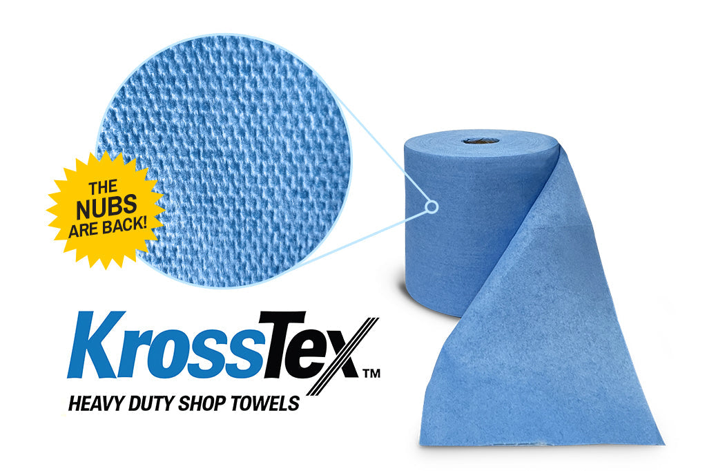 KrossTex® Shop Towel Rolls | 800 Ct Per Case (2 Rolls) | Telesto Products
