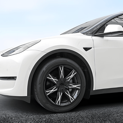 19" Double Star ABS Wheel Covers for Model Y Gemini | 4-Piece Set | Aerodynamic | Weather-Resistant