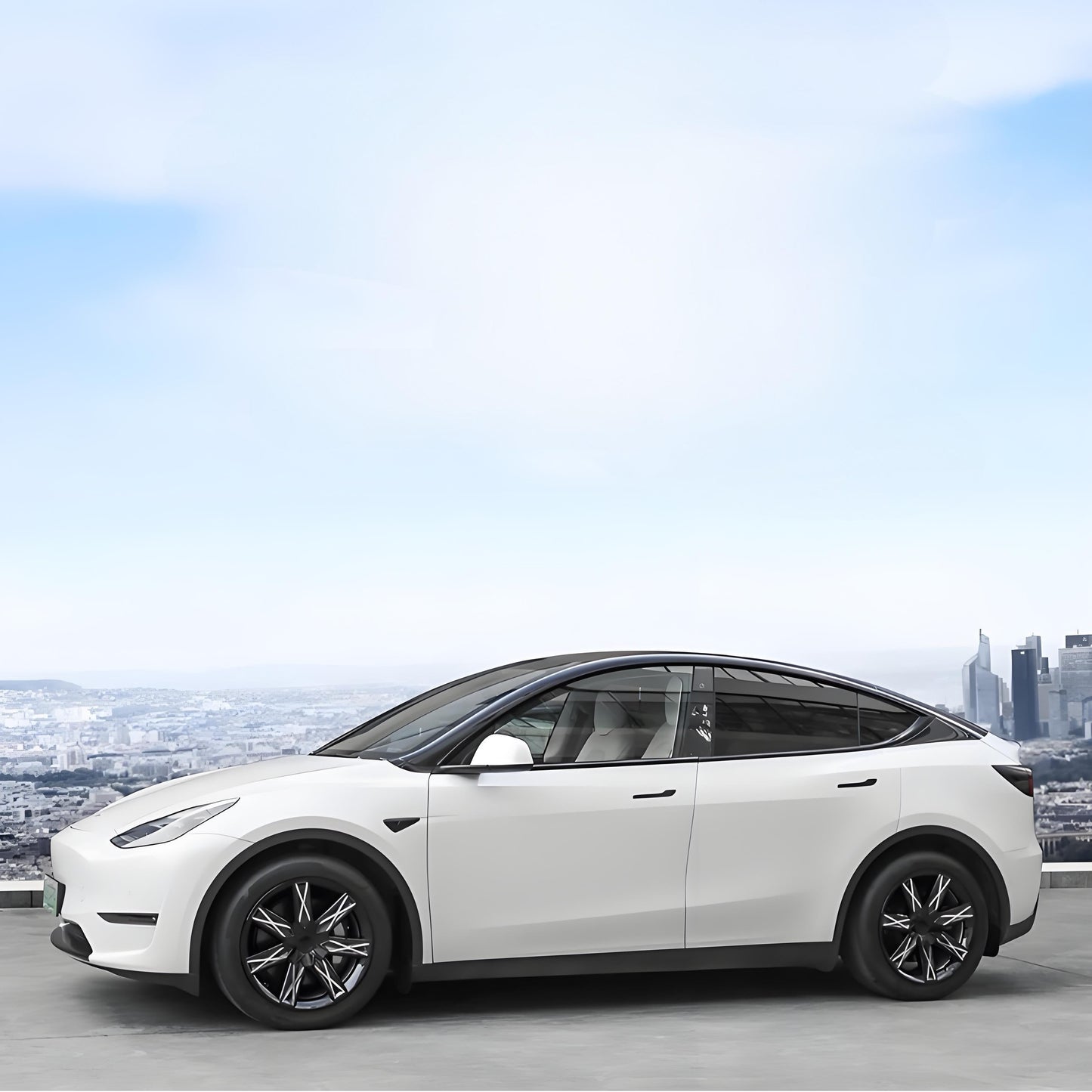 19" Double Star ABS Wheel Covers for Model Y Gemini | 4-Piece Set | Aerodynamic | Weather-Resistant