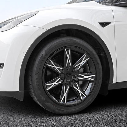 19" Double Star ABS Wheel Covers for Model Y Gemini | 4-Piece Set | Aerodynamic | Weather-Resistant