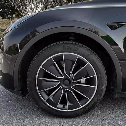 19" Gemini Performance-Style ABS Wheel Hubcaps for Model Y | 4-Piece Set | 5 Colors | 2 Styles | Tool-Free Install