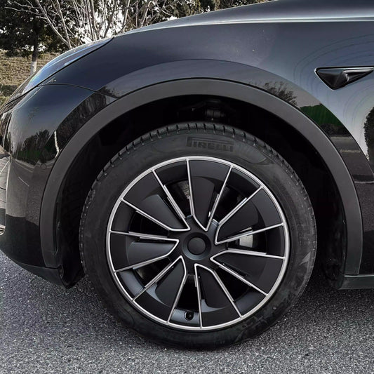 19" Gemini Performance-Style ABS Wheel Hubcaps for Model Y | 4-Piece Set | 5 Colors | 2 Styles | Tool-Free Install