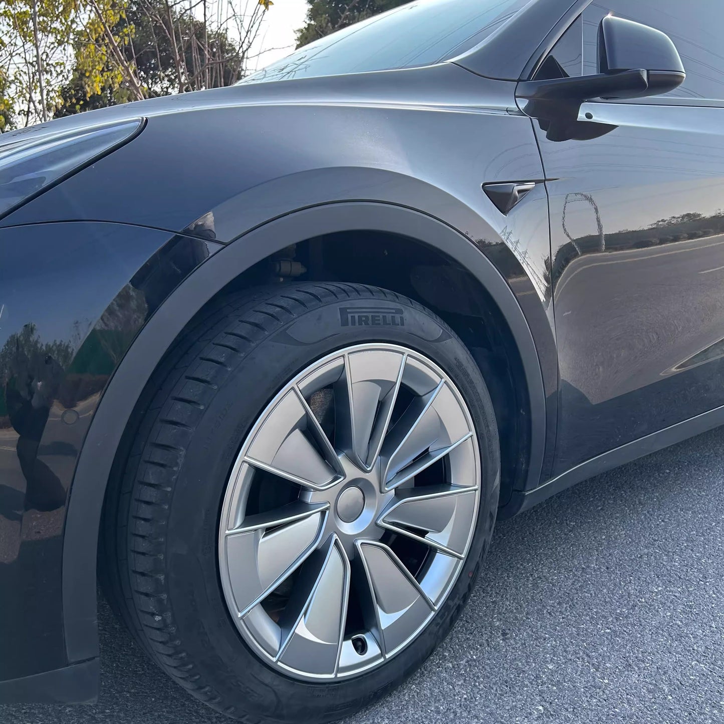 19" Gemini Performance-Style ABS Wheel Hubcaps for Model Y | 4-Piece Set | 5 Colors | 2 Styles | Tool-Free Install