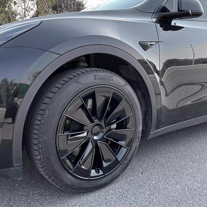 19" Gemini Performance-Style ABS Wheel Hubcaps for Model Y | 4-Piece Set | 5 Colors | 2 Styles | Tool-Free Install