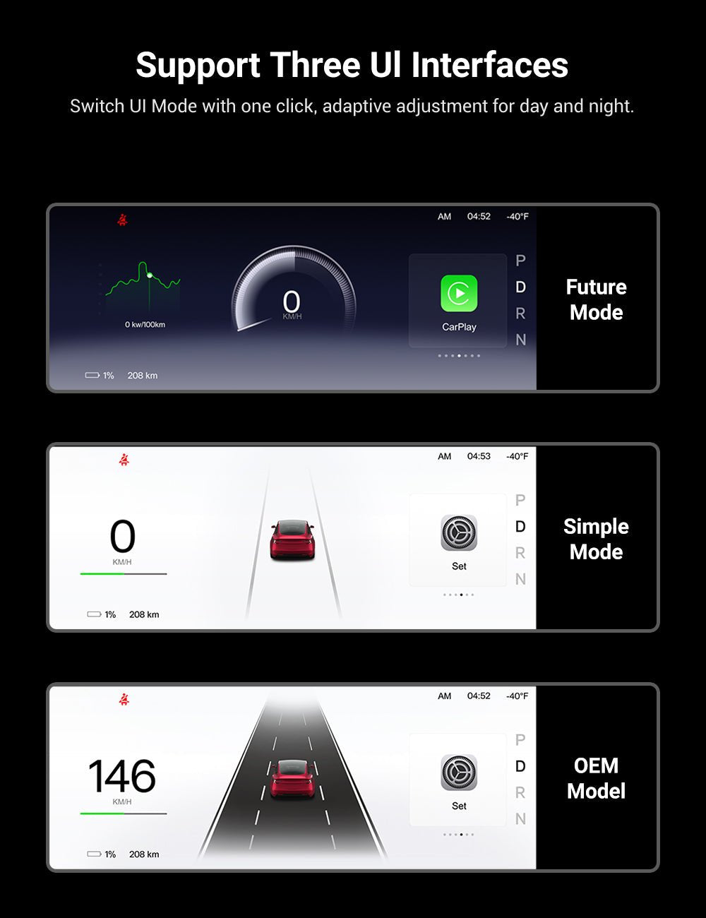TESERY F9 Pro Screen Dashboard Display With Carplay & Android Auto for Model 3 / Model Y