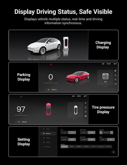 TESERY F9 Pro Screen Dashboard Display With Carplay & Android Auto for Model 3 / Model Y