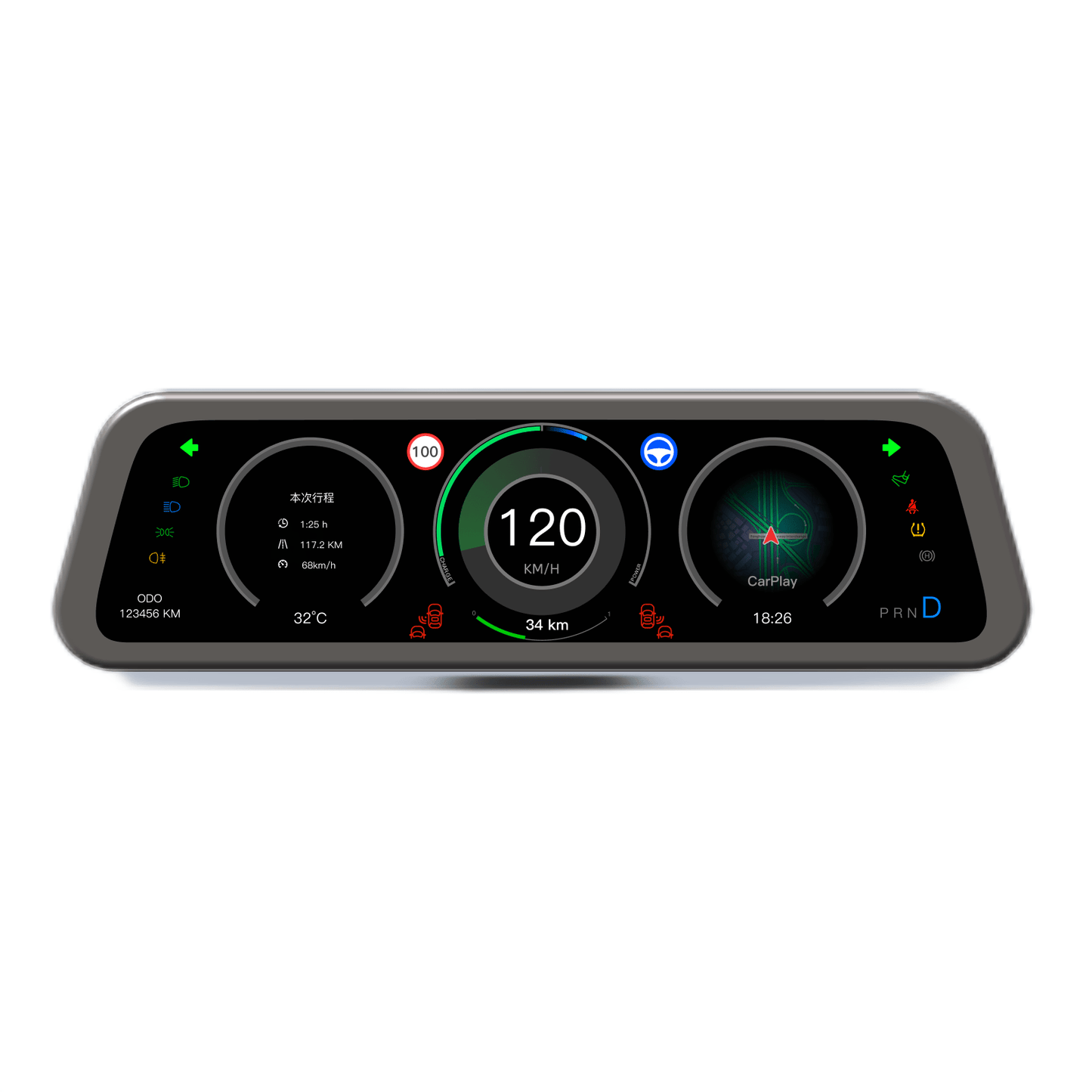 TESERY 9.6 Inch Instrument Cluster Dashboard Display for Model 3 / Y