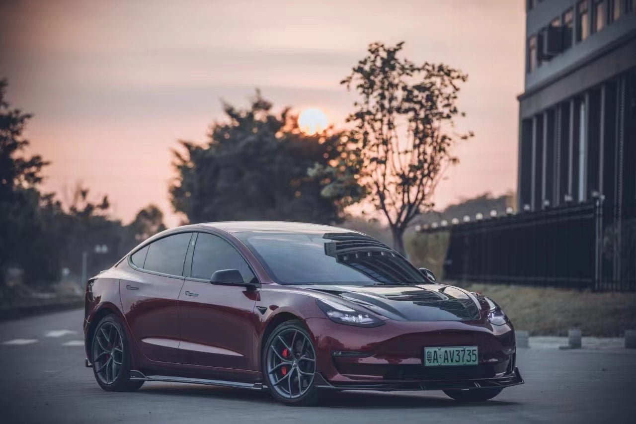 TESERY Carbon Fiber Front Lip for Tesla Model 3