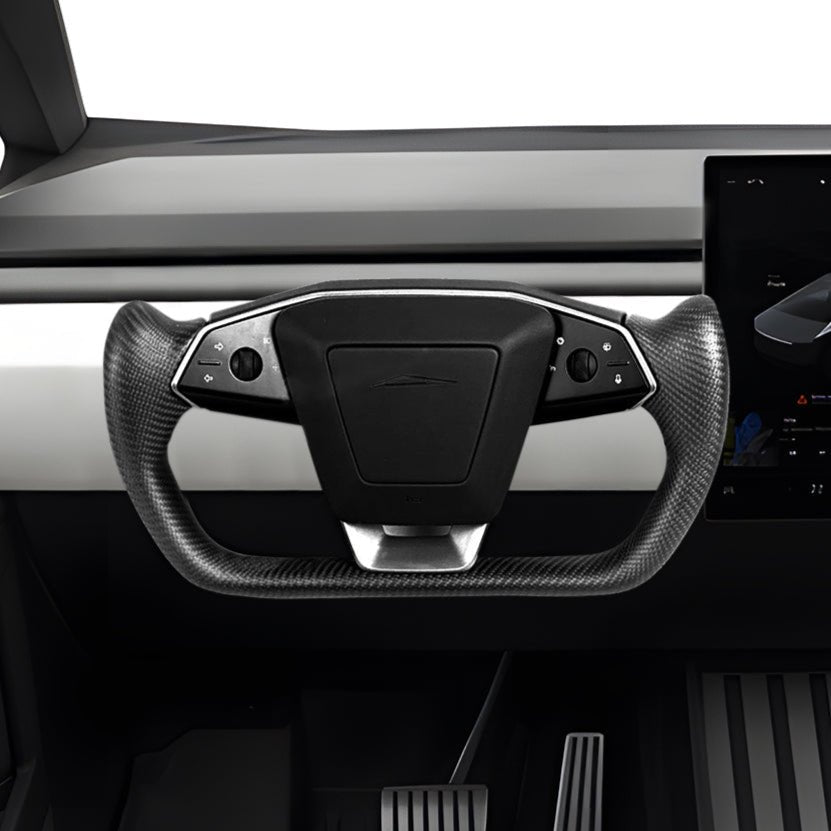 TESERY Cybertruck Carbon Fiber Yoke Steering Wheel