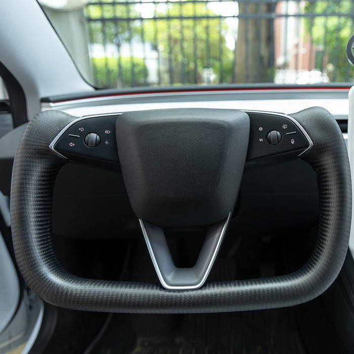 TESERY Full Carbon Fiber Yoke Steering Wheel for Model 3 Highland & Model Y Juniper