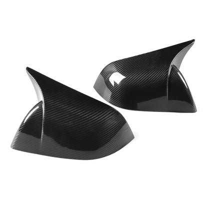 Dry Carbon Fiber Mirror Caps for Model S/X | Sporty Style | 2 Finishes | 4 Versions | Lightweight