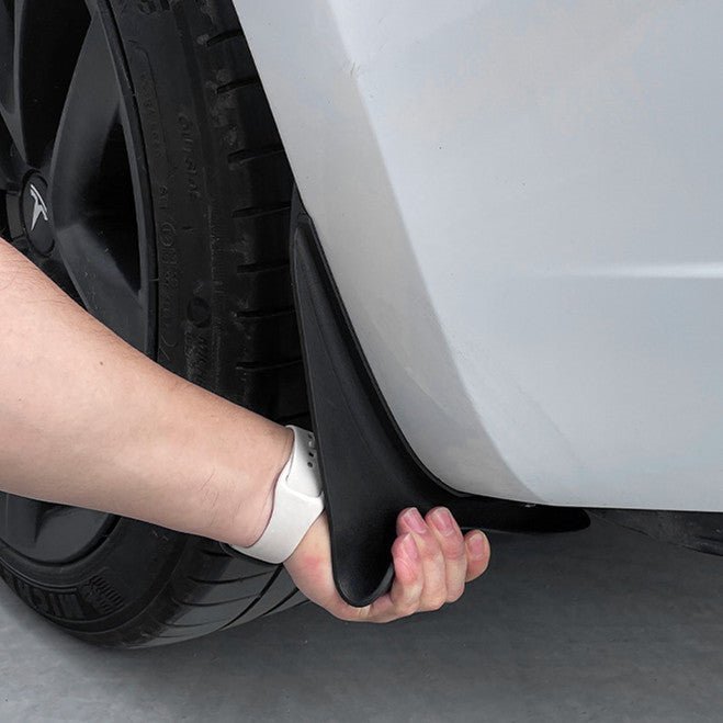 Upgraded OEM Mud Flaps for Model 3/Y | 4-Piece Kit | TPV Material | No-Drill Install