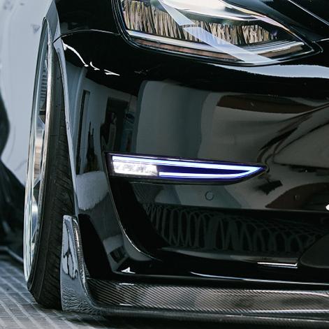 TESERY RGB Front Bumper Fog Light Upgrade for Model 3/Y