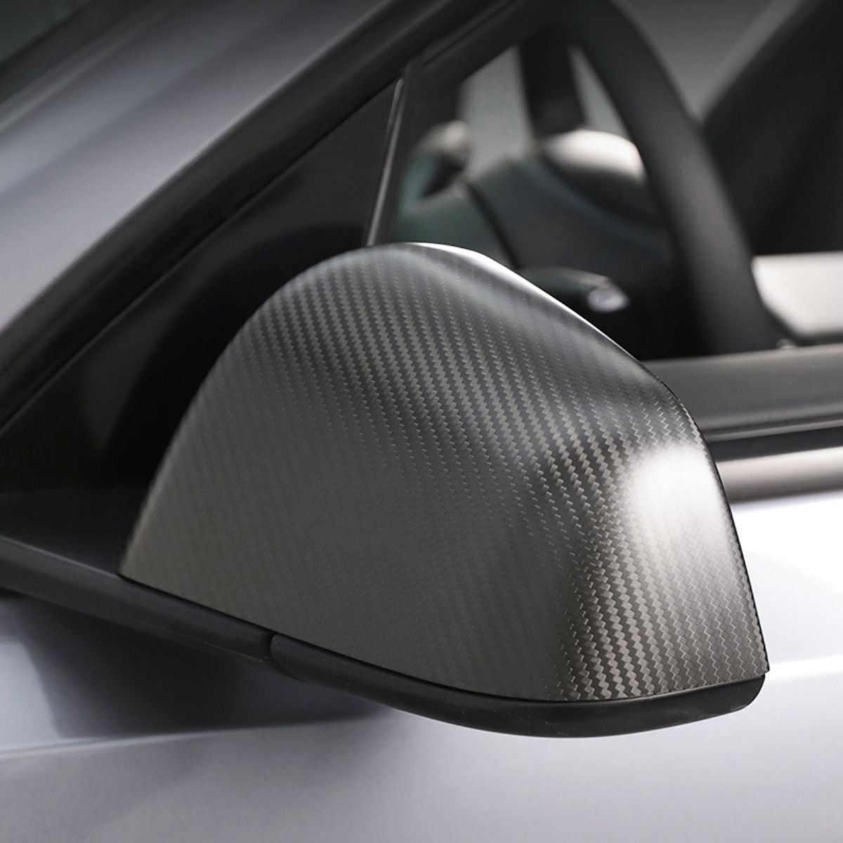 TESERY Side Mirror Cover for Model Y / 3 Highland ( OEM Style ) - Dry Carbon Fiber Exterior Mods
