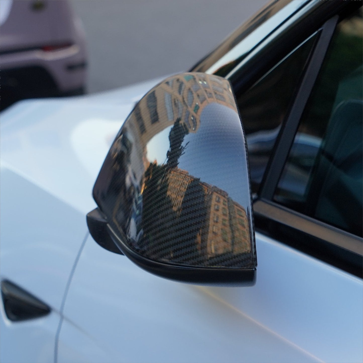 TESERY Side Mirror Cover for Model Y / 3 Highland ( OEM Style ) - Dry Carbon Fiber Exterior Mods