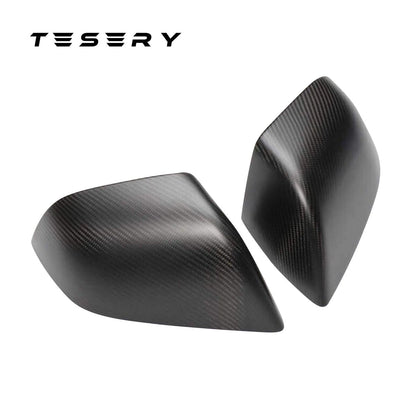 TESERY Side Mirror Cover for Model Y / 3 Highland ( OEM Style ) - Dry Carbon Fiber Exterior Mods