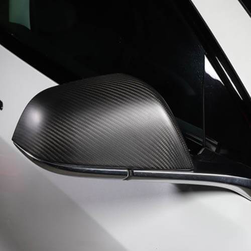 TESERY Side Mirror Cover for Model Y / 3 Highland ( OEM Style ) - Dry Carbon Fiber Exterior Mods