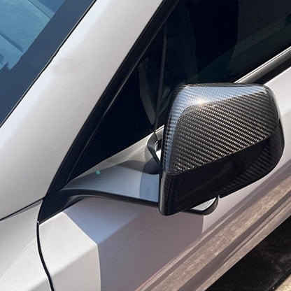Carbon Fiber Mirror Covers for Model Y 2020-2025.03 | Juniper Style | 3 Finishes | 3M Adhesive