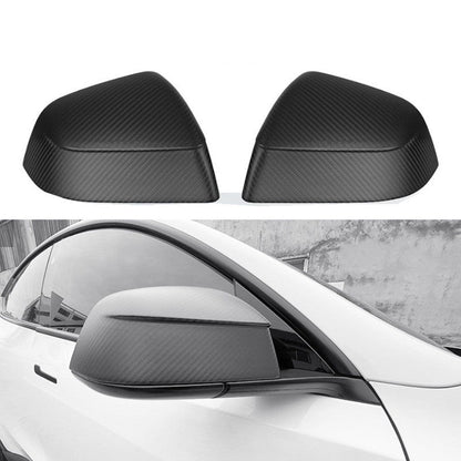 Carbon Fiber Mirror Covers for Model Y 2020-2025.03 | Juniper Style | 3 Finishes | 3M Adhesive