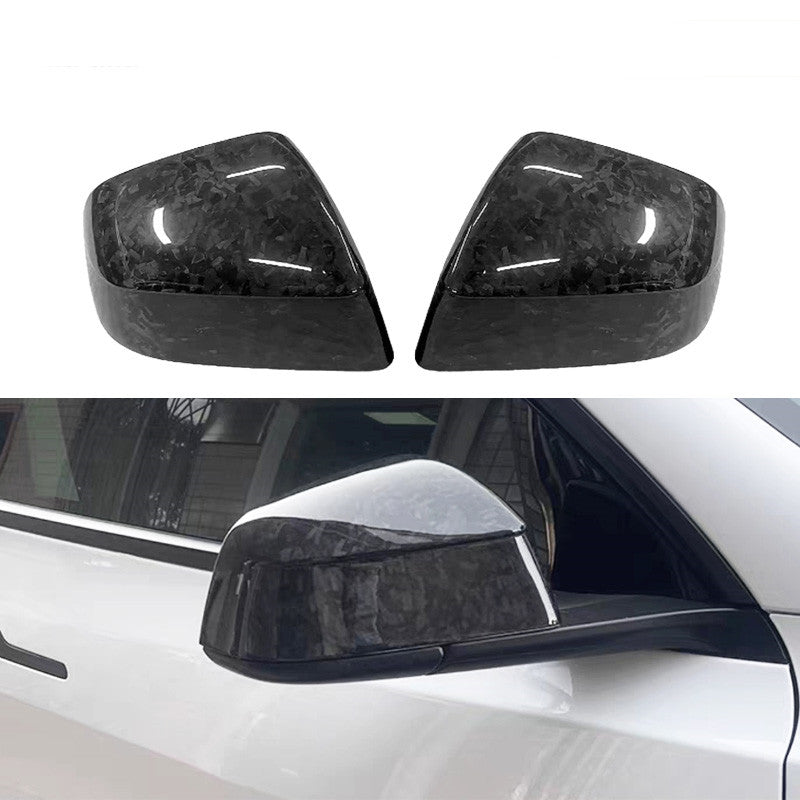 Carbon Fiber Mirror Covers for Model Y 2020-2025.03 | Juniper Style | 3 Finishes | 3M Adhesive