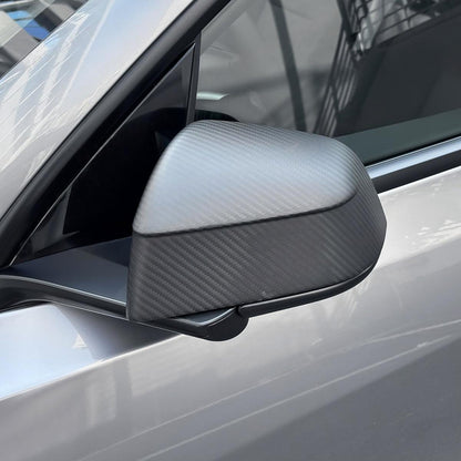 Carbon Fiber Mirror Covers for Model Y 2020-2025.03 | Juniper Style | 3 Finishes | 3M Adhesive