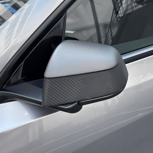 Carbon Fiber Mirror Covers for Model Y 2020-2025.03 | Juniper Style | 3 Finishes | 3M Adhesive