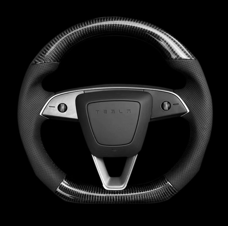 TESERY Sport Carbon Fiber Steering Wheel Replacement for Model 3 Highland & Model Y Juniper