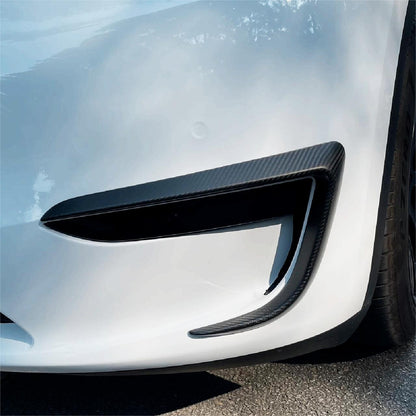 TESERY Tesla Model Y Fog Light Trim - Carbon Fiber Exterior Mods