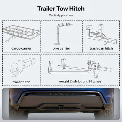TESERY Trailer Tow Hitch for Model Y | 6500 lbs Capacity | No-Drill Install