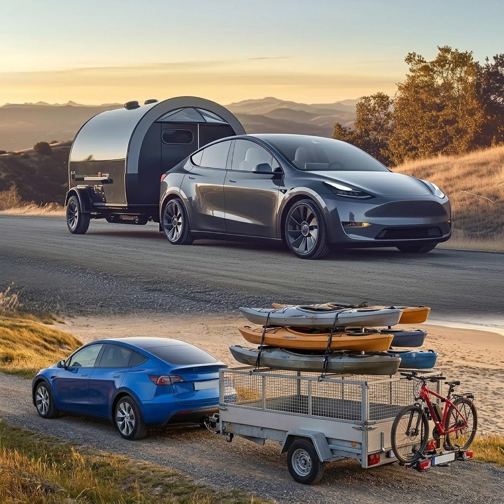 TESERY Trailer Tow Hitch for Model Y | 6500 lbs Capacity | No-Drill Install