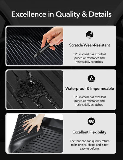 TESERY TPE All Weather Floor Mats for Tesla Model Y & Model 3