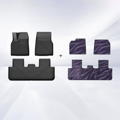 TESERY TPE+Carpet Double Layer Floor Mats for Model Y Juniper