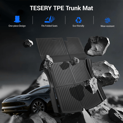 TESERY Trunk Mat With Backrest Mat for Model 3 Highland