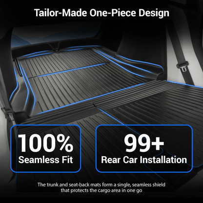 TESERY Trunk Mat With Backrest Mat for Model 3 Highland