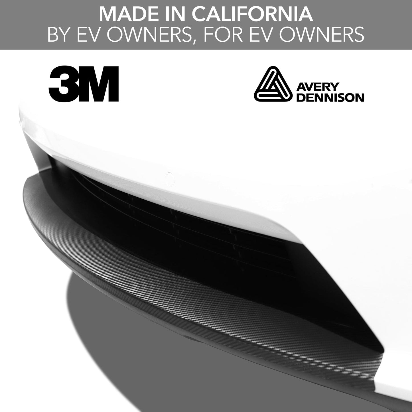 Front Lower Lip Wrap | Carbon Fiber Chin Spoiler Decal for Tesla Model S 2021-2026