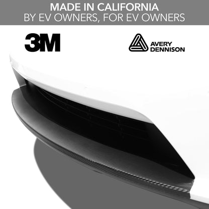 Front Lower Lip Wrap | Carbon Fiber Chin Spoiler Decal for Tesla Model S 2021-2026