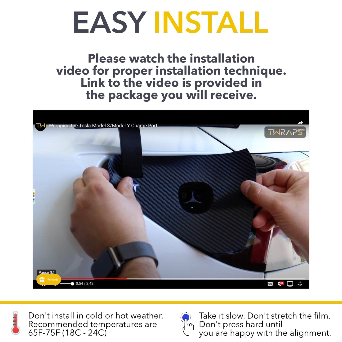 Charge Port Wrap | Carbon Fiber Decal for 2017-2023 Tesla Model 3 and 2019-2025 Tesla Model Y