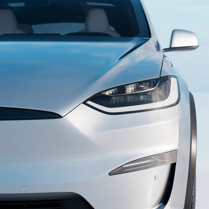 Headlights Clear PPF / Smoke Tinted PPF | Tesla Model X 2016-2026 - Smokey Headlamp Covers