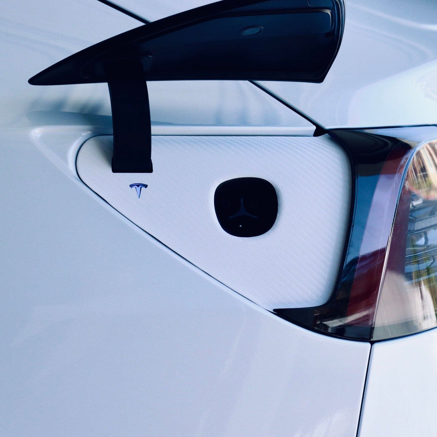 Charge Port Wrap | Carbon Fiber Decal for 2017-2023 Tesla Model 3 and 2019-2025 Tesla Model Y