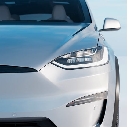Headlights Clear PPF / Smoke Tinted PPF | Tesla Model X 2016-2026 - Smokey Headlamp Covers
