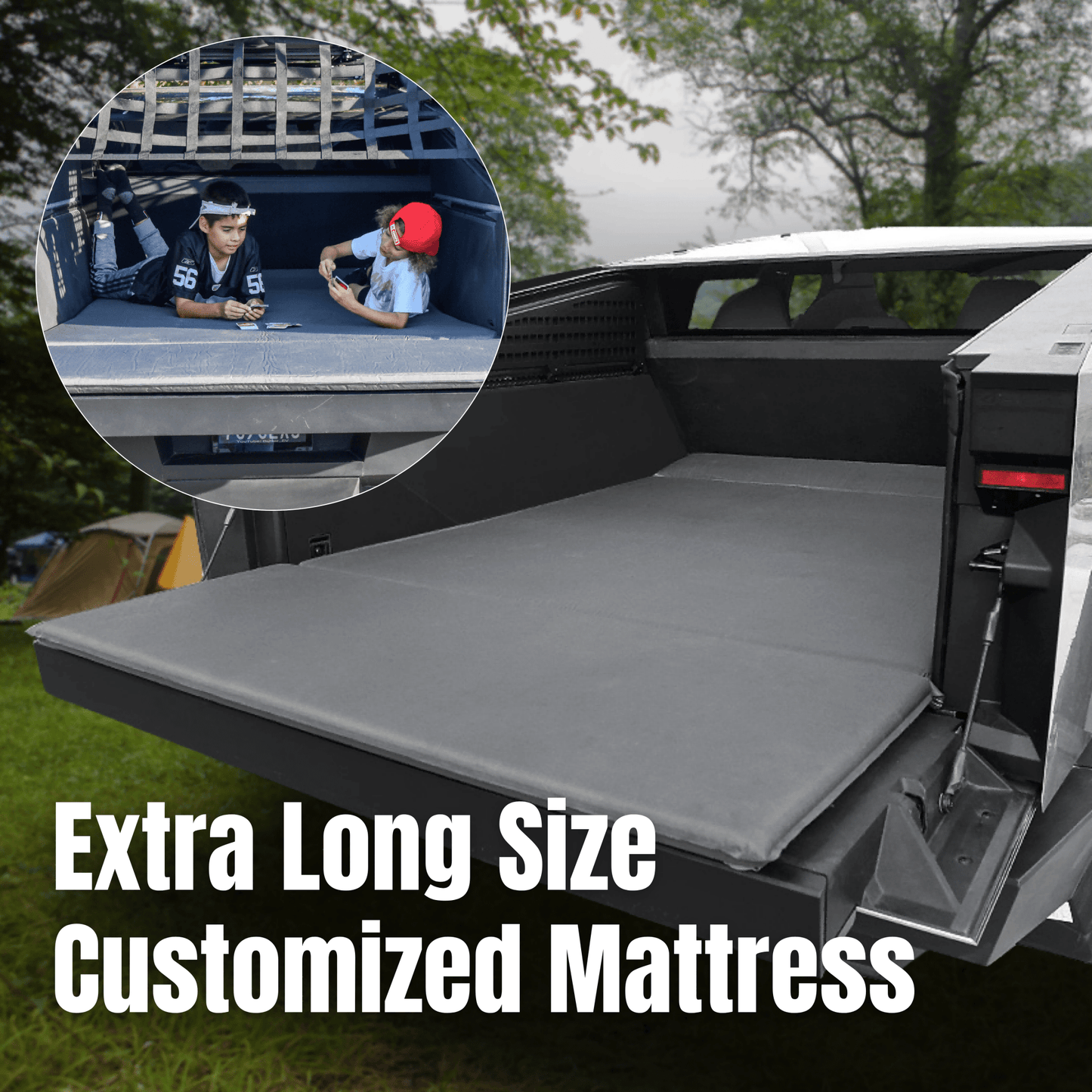 Tesla Cybertruck Inflatable Air Mattress & Self-inflating cushion