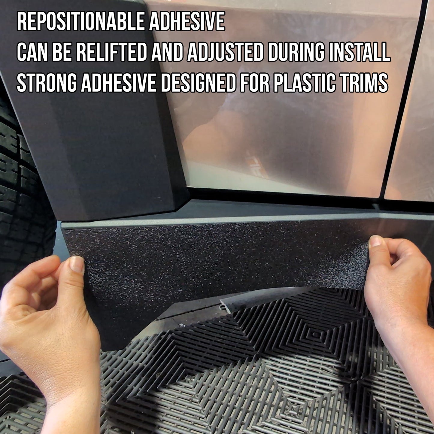 Tesla Cybertruck Rocker Panel Protection Armor Vinyl DIY Kit | TOProtect