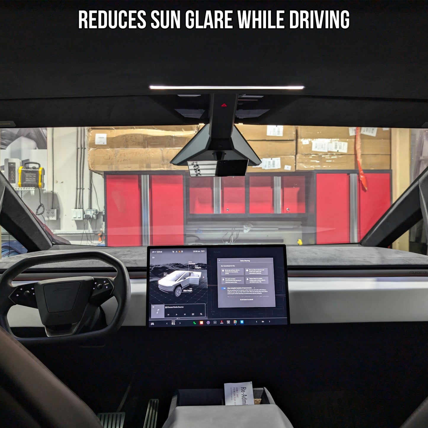 TOProtect Windshield Sun Visor Banner for Tesla Cybertruck | Style & Protection