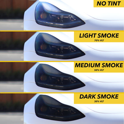 Headlights & Fog Lights Smoke Tint | 2017-2023 Tesla Model 3 / Model Y