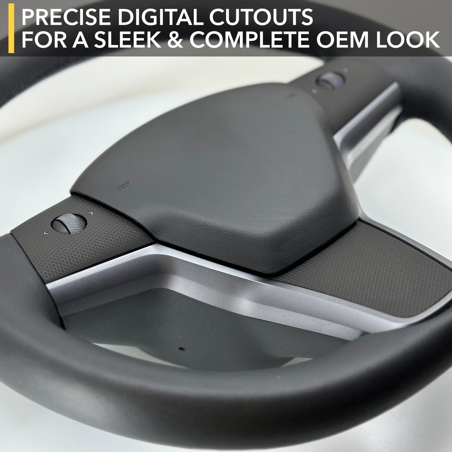 Steering Wheel Vinyl Cover | 2017-2023 Tesla Model 3 & 2021-2025 Tesla Model Y