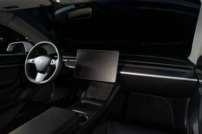 Tesla Model 3/Y Glossy Carbon Fiber Dashboard & Door Trim Set