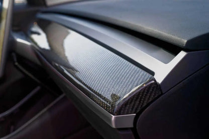 Tesla Model 3/Y Glossy Carbon Fiber Dashboard Replacement