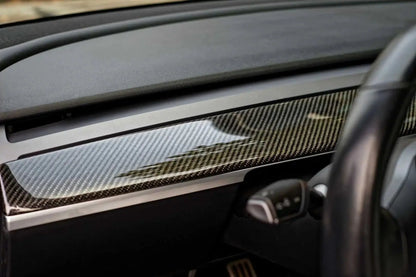 Tesla Model 3/Y Glossy Carbon Fiber Dashboard Replacement
