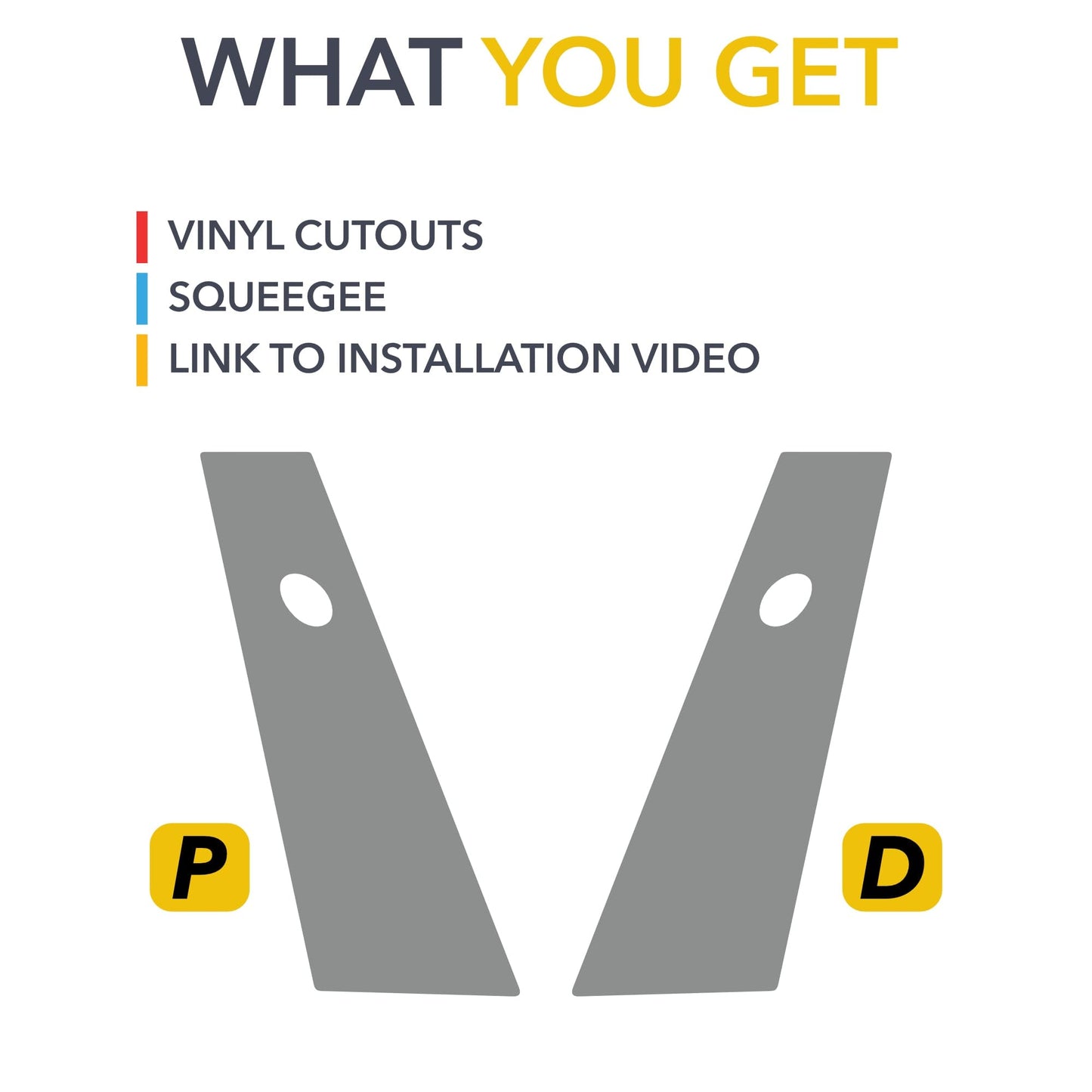 B Pillars Vinyl Wrap | Carbon Fiber Film Decal for Tesla Model S 2021-2026