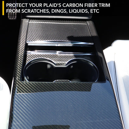Interior PPF Kit | Paint Protection Film Wrap for All Carbon Fiber Trims Tesla Model S Plaid 2021-2026